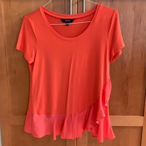IMNYC Isaac Mizrahi salmon blouse Med